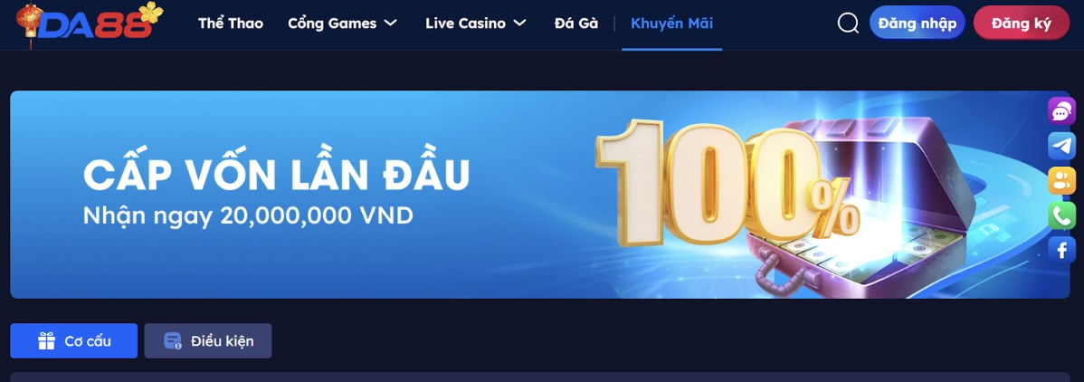 Giới thiệu những gói khuyến mãi cho thành viên mới trên DA88