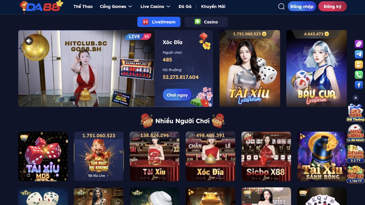 Ưu điểm nổi bật của các tựa Game DA88